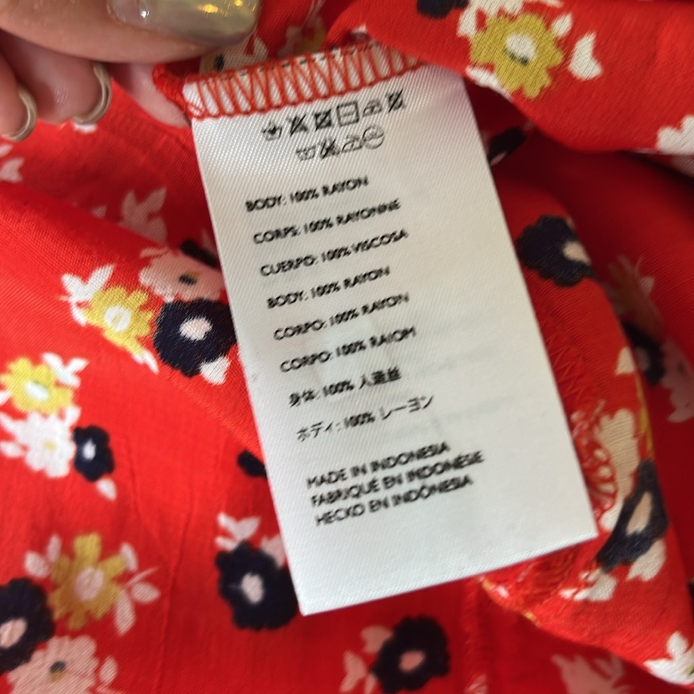 NWT Anthropologie Faithful The Brand Daphne dress poppy red - Picture 9 of 10